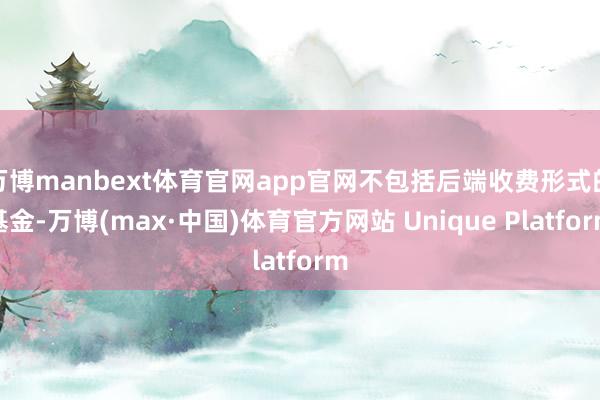 万博manbext体育官网app官网不包括后端收费形式的基金-万博(max·中国)体育官方网站 Unique Platform