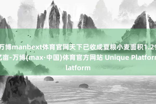 万博manbext体育官网天下已收成夏粮小麦面积1.29亿亩-万博(max·中国)体育官方网站 Unique Platform