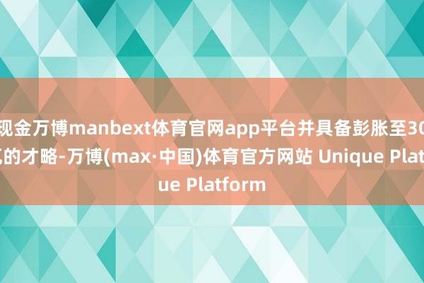 现金万博manbext体育官网app平台并具备彭胀至300兆瓦的才略-万博(max·中国)体育官方网站 Unique Platform