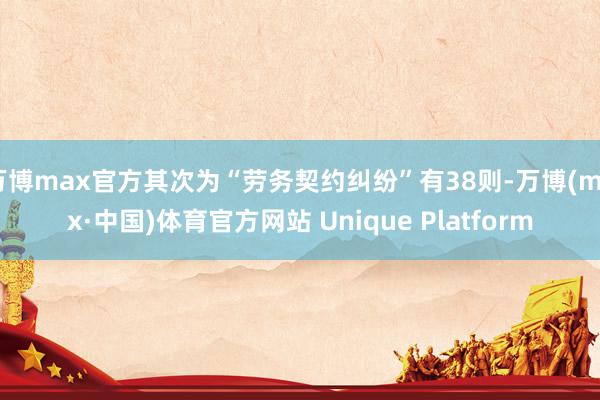 万博max官方其次为“劳务契约纠纷”有38则-万博(max·中国)体育官方网站 Unique Platform