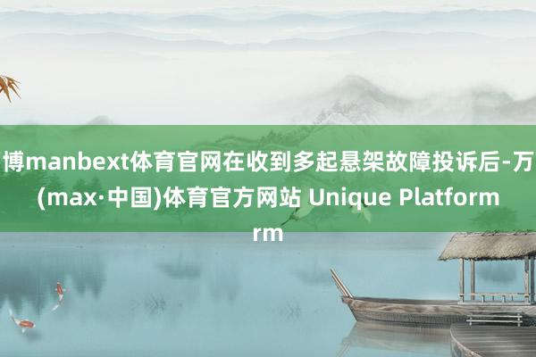 万博manbext体育官网在收到多起悬架故障投诉后-万博(max·中国)体育官方网站 Unique Platform