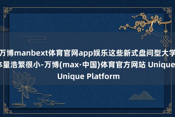 万博manbext体育官网app娱乐这些新式盘问型大学本科招生体量浩繁很小-万博(max·中国)体育官方网站 Unique Platform