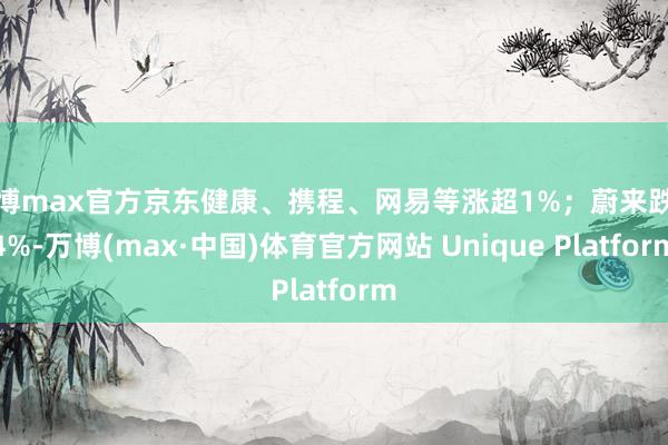 万博max官方京东健康、携程、网易等涨超1%；蔚来跌超4%-万博(max·中国)体育官方网站 Unique Platform